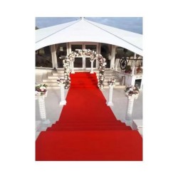 Mochetă/traversă pentru evenimente Party, roșie, lungime 10 m, lățime 1 m-4