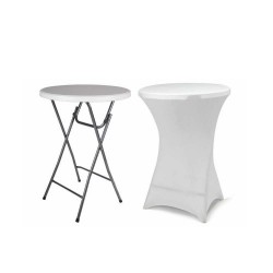 Masă cocktail pliabilă Debbie 110 cm, diametru 60 cm + Husă cadou-1