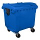 Container gunoi HDPE capac plat 660 L Albastru
