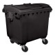 Container gunoi HDPE capac plat 770 L Negru