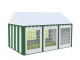 Cort evenimente alb-verde Delta 4x6 m cu structură metalică 38 mm, prelată UV 500 g / mp