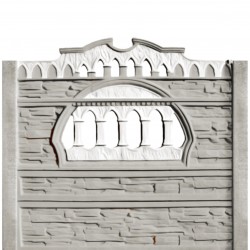 Gard beton Victorian 2 cu stâlpi simpli 1,95 m-1