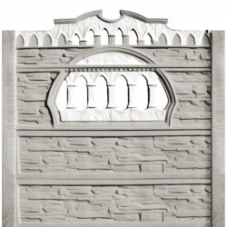 Gard beton Victorian 2 cu stâlpi simpli 2,2 m-1