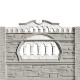 Gard beton Victorian 2 stâlpi cu model piatră 1,7 m