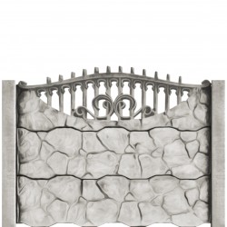 Gard beton Gotic 1 cu stâlpi simpli 1,6 m-1