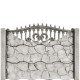 Gard beton Gotic 1 cu stâlpi simpli 1,6 m