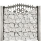 Gard beton Gotic 1 cu stâlpi simpli 2,1 m