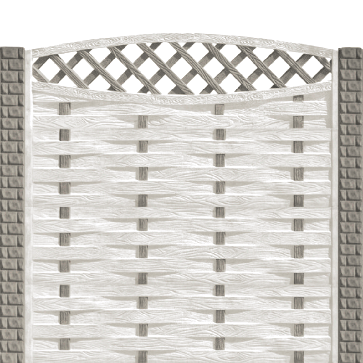 Gard beton Saxon 1 stâlpi cu model cărămidă 2,1 m