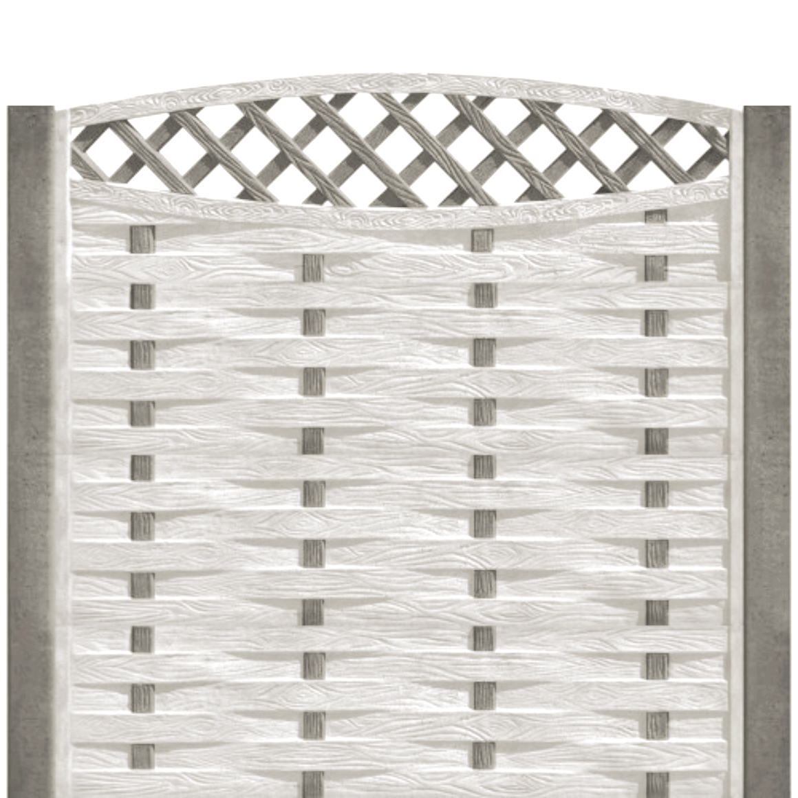 Gard beton Saxon 1 cu stâlpi simpli 2,1 m