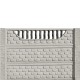 Gard beton Troian 6 stâlpi cu model piatră 1,5 m
