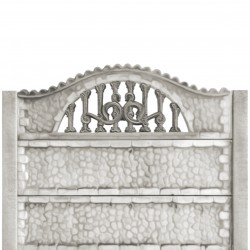 Gard beton Tracic 1 cu stâlpi simpli 1,7 m-1