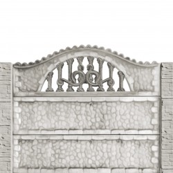 Gard beton Tracic 1 stâlpi cu model piatră 1,7 m-1