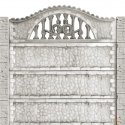 Gard beton Tracic 1 stâlpi cu model piatră 2,2 m-1