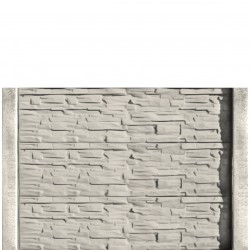Gard beton Industrial Viking cu stâlpi simpli 1,5 m-1