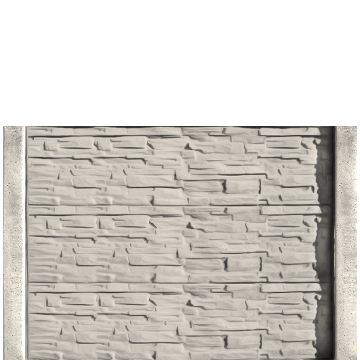 Gard beton Industrial Viking cu stâlpi simpli 1,5 m