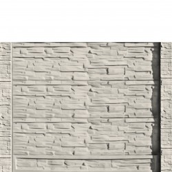 Gard beton Industrial Viking stâlpi cu model piatră 1,75 m-1
