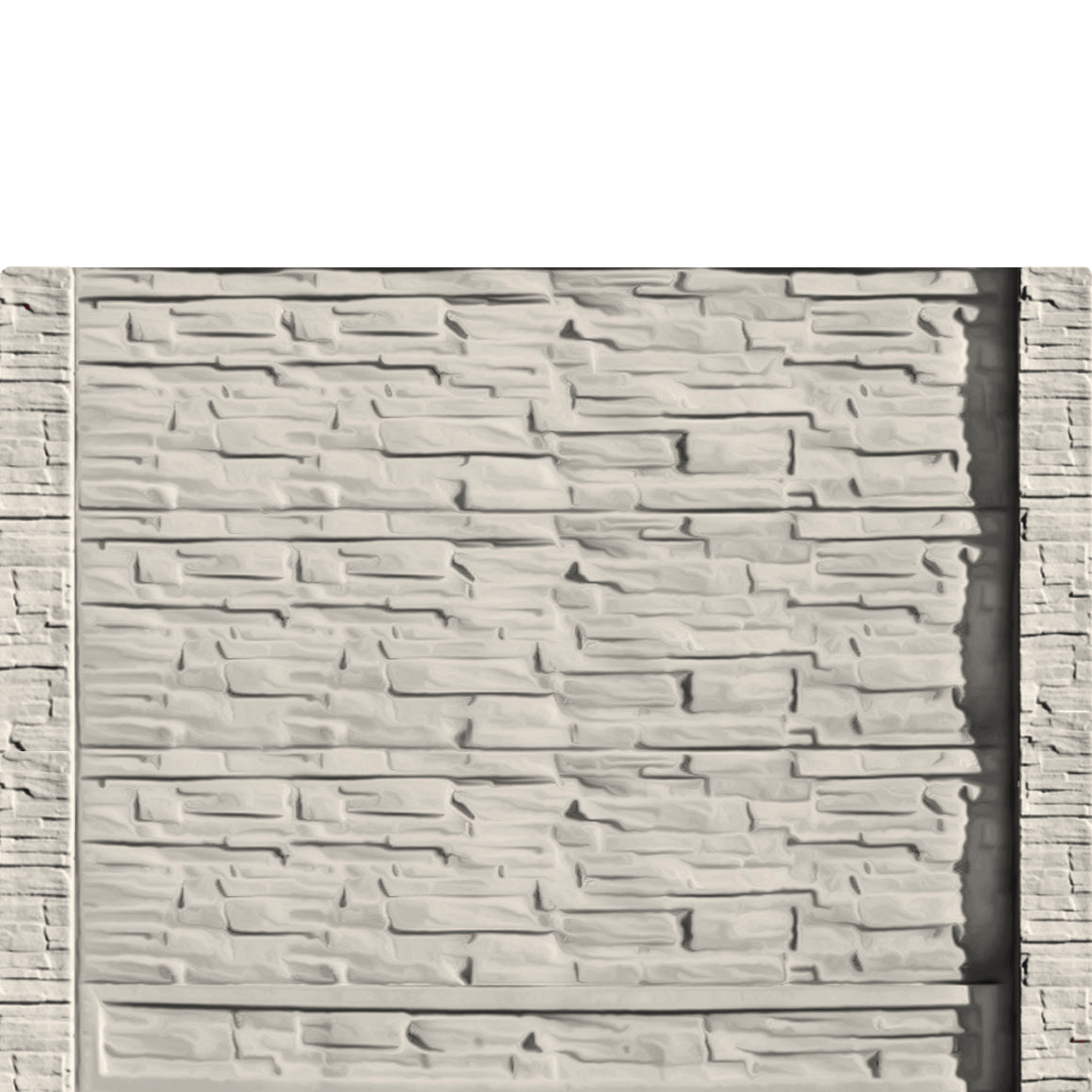 Gard beton Industrial Viking stâlpi cu model piatră 1,75 m