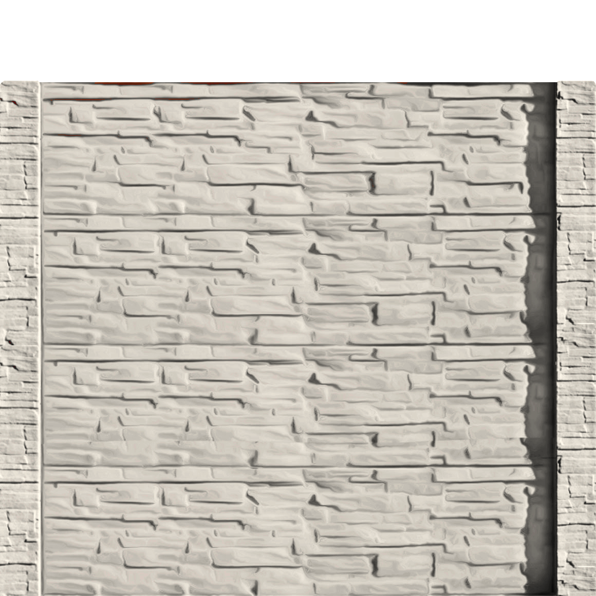 Gard beton Industrial Viking stâlpi cu model piatră 2 m