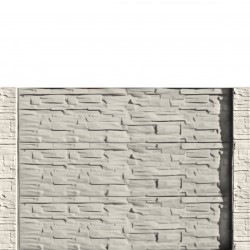 Gard beton Industrial Viking stâlpi cu model piatră 1,5 m-1