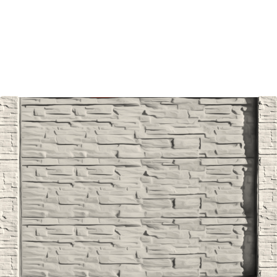 Gard beton Industrial Viking stâlpi cu model piatră 1,5 m