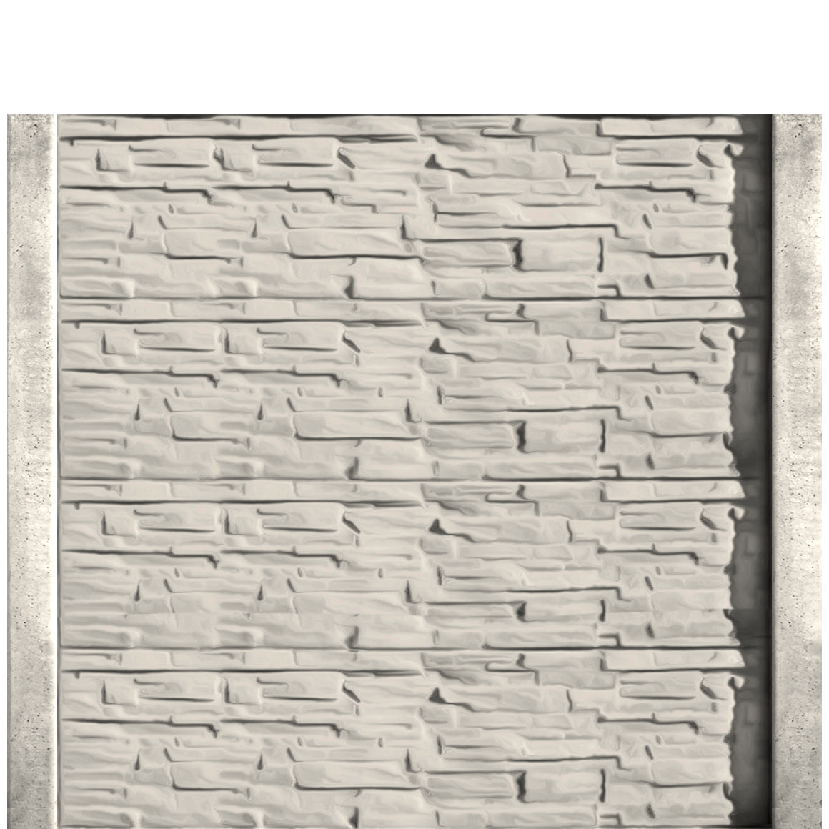 Gard beton Industrial Viking cu stâlpi simpli 2 m