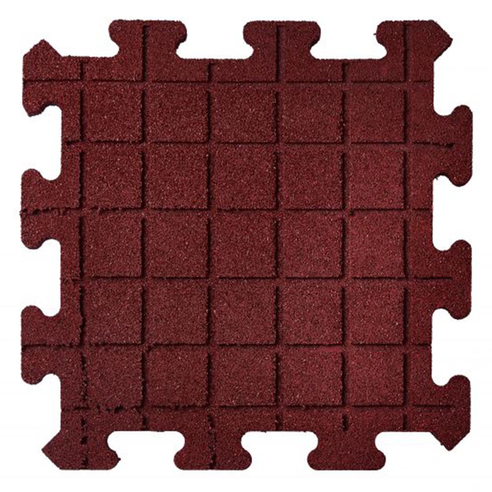 Pavele de cauciuc puzzle alveolare Regal 55 x 55 x 2,5 cm roșu