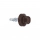Set 100 șuruburi autoforante pentru șipcă metalică 4,8x19 mm RAL (8017)