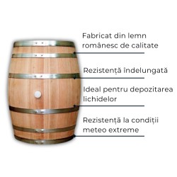 Butoi lemn masiv dud pentru țuică 50 L-4