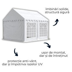 Cort profesional impermeabil Ignifug 3x3 m-4