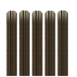 Șipcă metalică gard Lucius 0,45 mm x 11,5 cm Maro închis mat (RAL 8019) ambele fețe + CADOU Șuruburi-2