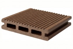 Pardoseală exterioară WPC pentru terase și pontoane 10 x 2 x 240 cm Maro închis Periat o față-2
