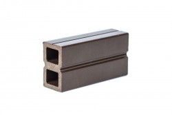 Profile pardoseală WPC șină suport dușumea 5 x 3 x 200 cm Maro închis-2