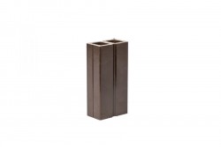 Profile pardoseală WPC șină suport dușumea 5 x 3 x 200 cm Maro închis-3