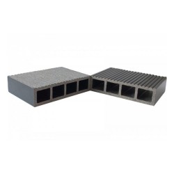 Șipcă gard WPC Tara cu rizuri 14 x 3,5 x 200 cm Lucios / Neperiat, Gri-1