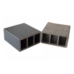 Traversă orizontală pentru gard WPC 10 x 5 x 200 cm Mat, Gri-1