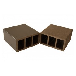 Traversă orizontală pentru gard WPC 10 x 5 x 200 cm Mat, Maro închis-1