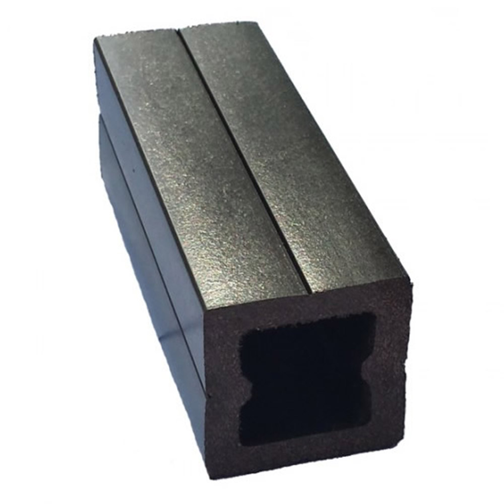 Stâlp gard WPC Trix 3,5 x 3,5 x 200 cm Lucios / Neperiat, Gri