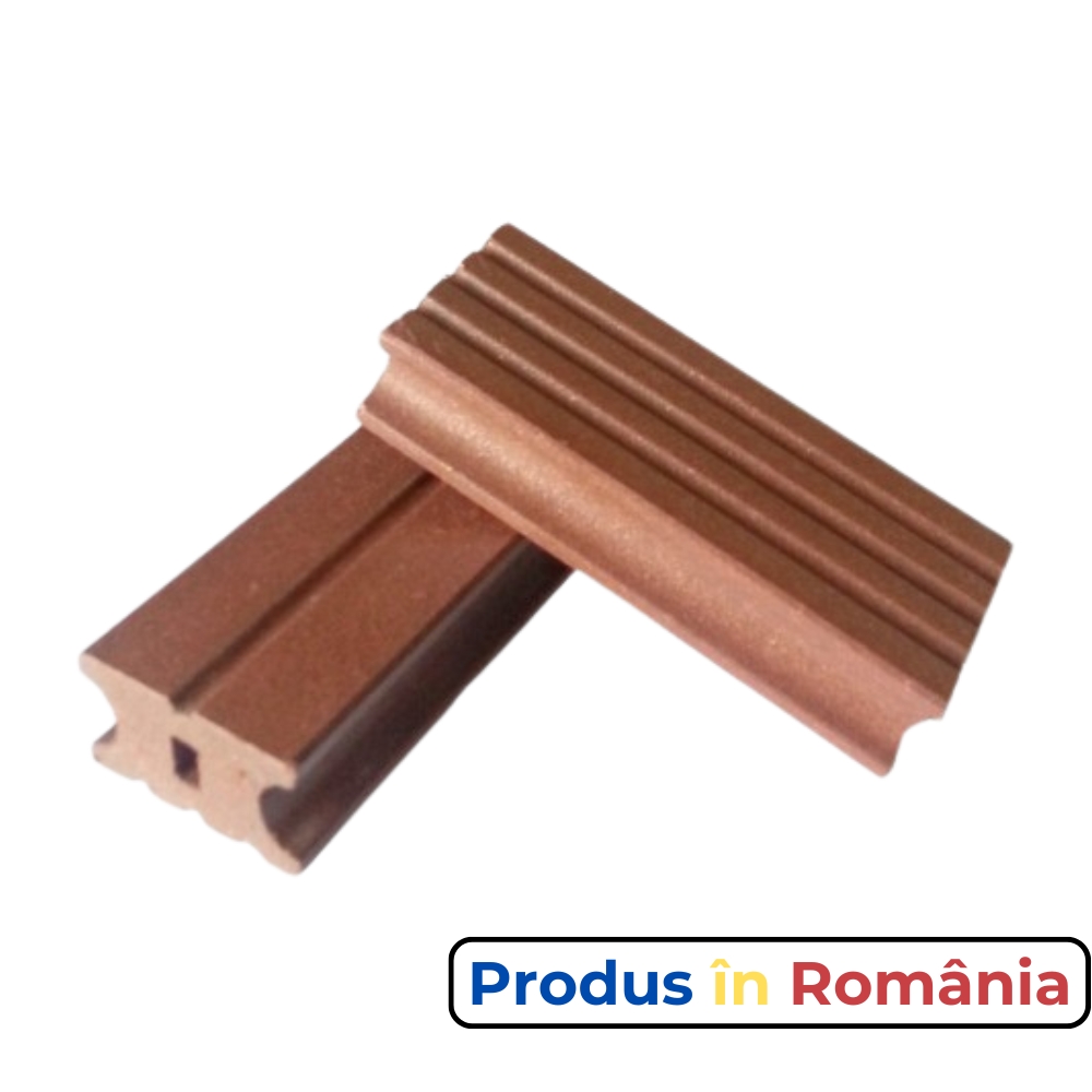 Șină suport duşumea WPC maro roșcat 6 x 4 x 200 cm