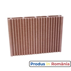 Pardoseală exterioară WPC pentru uz casnic 14,5 x 2,1 x 240 cm Maro roșcat-2