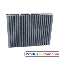 Pardoseală exterioară WPC pentru uz casnic 14,5 x 2,1 x 240 cm Gri-2