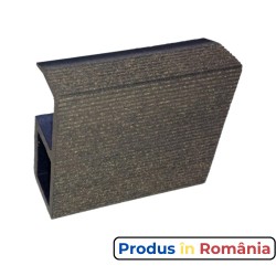 Profile pardoseală WPC profil capăt podea gri 8,9 x 3,8 x 200 cm-1