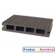 Pardoseală exterioară WPC pentru terase și pontoane 13,5 x 2,5 x 240 cm Gri, Periat o față