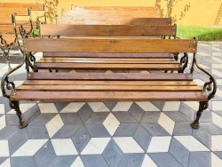 Bancă parc cu picioare din fontă Amber - Ofertă 18 + 1 Cadou-3