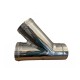 Teu inox 45° ramificație Y îmbinare coș fum Izonox 200 mm