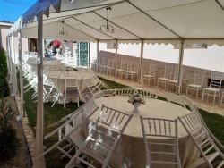 Cort evenimente 6x14 m Delta profesional cu structură metalică 38 mm, prelată UV 500 g / mp-11
