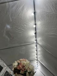 Cort evenimente 6x14 m Delta profesional cu structură metalică 38 mm, prelată UV 500 g / mp-13