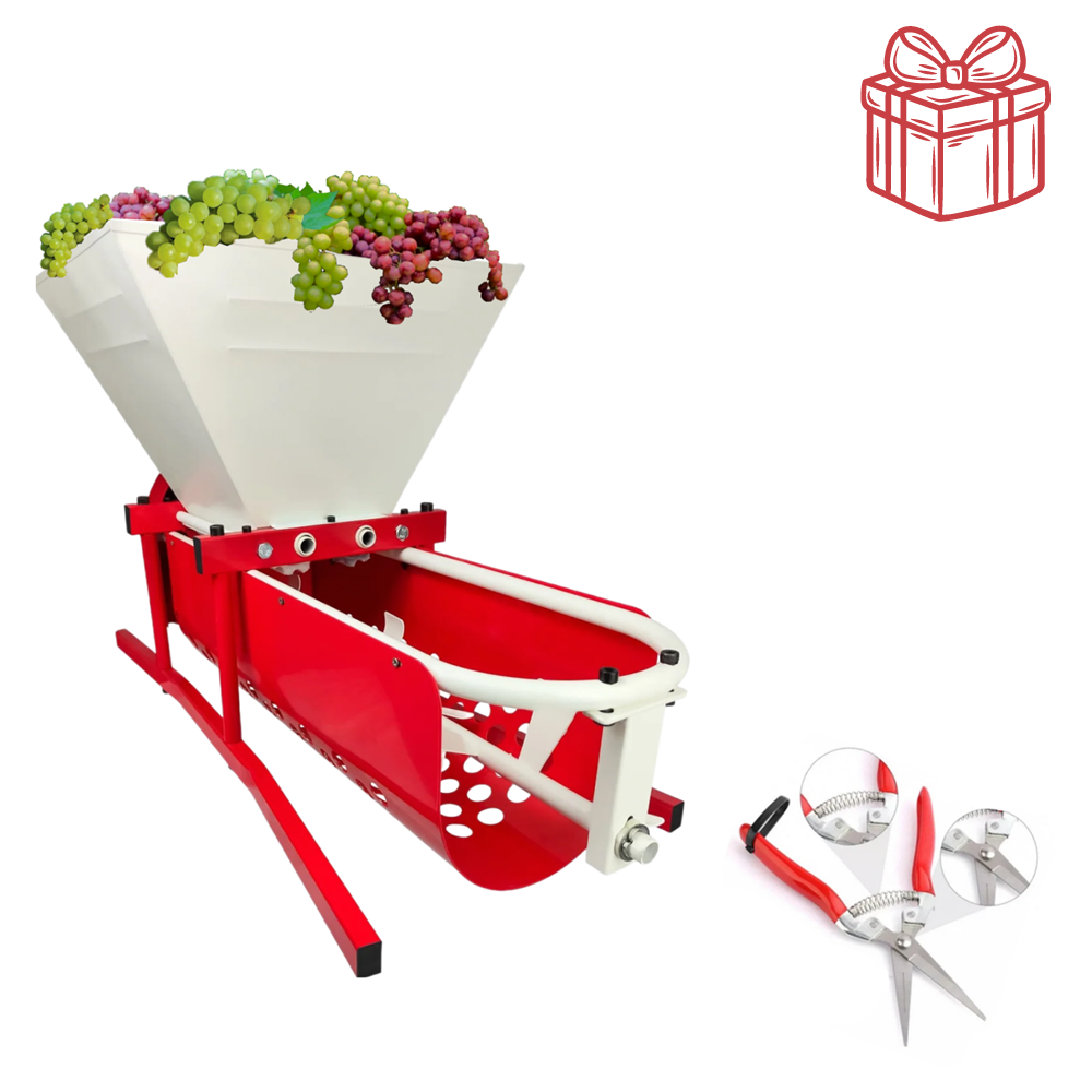 Zdrobitor struguri cu desciorchinător manual, Vino, 300 kg/h