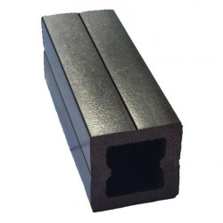 Stâlp gard WPC Trix 3,5 x 3,5 x 200 cm Lucios / Neperiat Maro roșcat-3