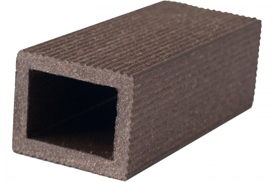Stâlp gard WPC Trix 5 x 4 x 200 cm Lucios / Neperiat Maro închis