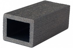 Stâlp gard WPC Trix 5 x 4 x 200 cm Lucios / Neperiat Gri-1